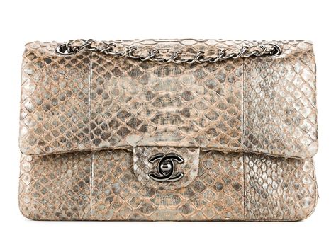 chanel python classic bag|Chanel python bags 2019.